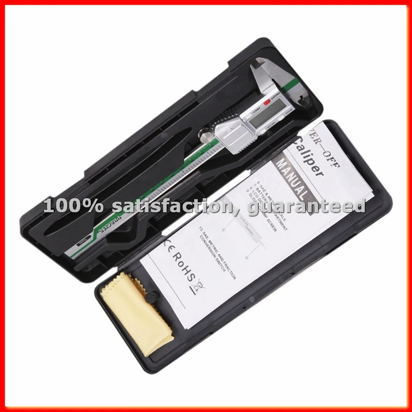 Calibrador de Acero Inoxidable de 150 mm con Ajuste a Cero de 0.01 mm y 6 Pulgadas para Medir Componentes Mecánicos - EFT