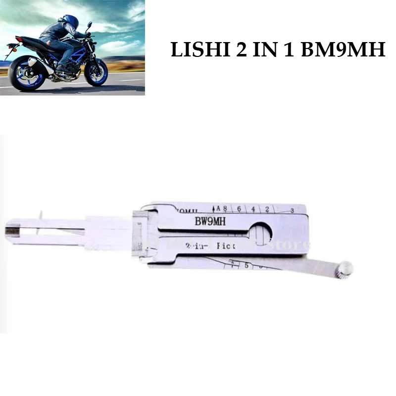 

Lishi BW9MH 2in1 Decoder and Picks for Car Locks Ganzua Car Key Decoder Picking Tool Locksmith for BMW Motorbikes Locksmith