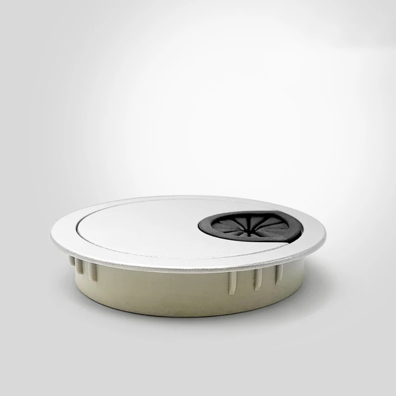 Sha Yin ABS Plastic Cable Pass-Through Box for Computer Desk, Wire Hole Cover, Desktop Cable Hole Box