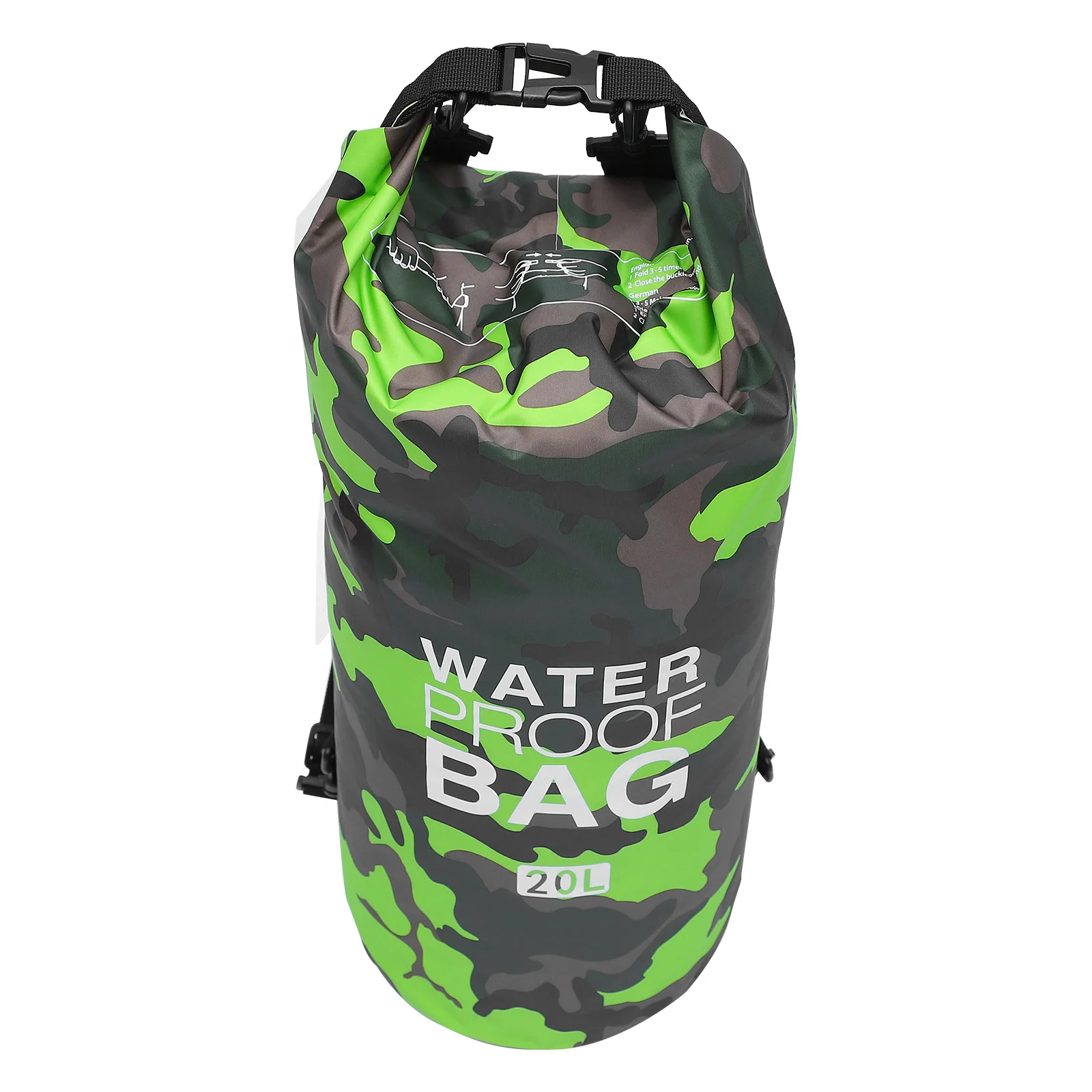 1Pcs Waterproof PVC Bucket Bag 20L Lightweight Portable Outdoor Waterproof Bag for Beach Swimming Kayaking Camping Hiking Dry