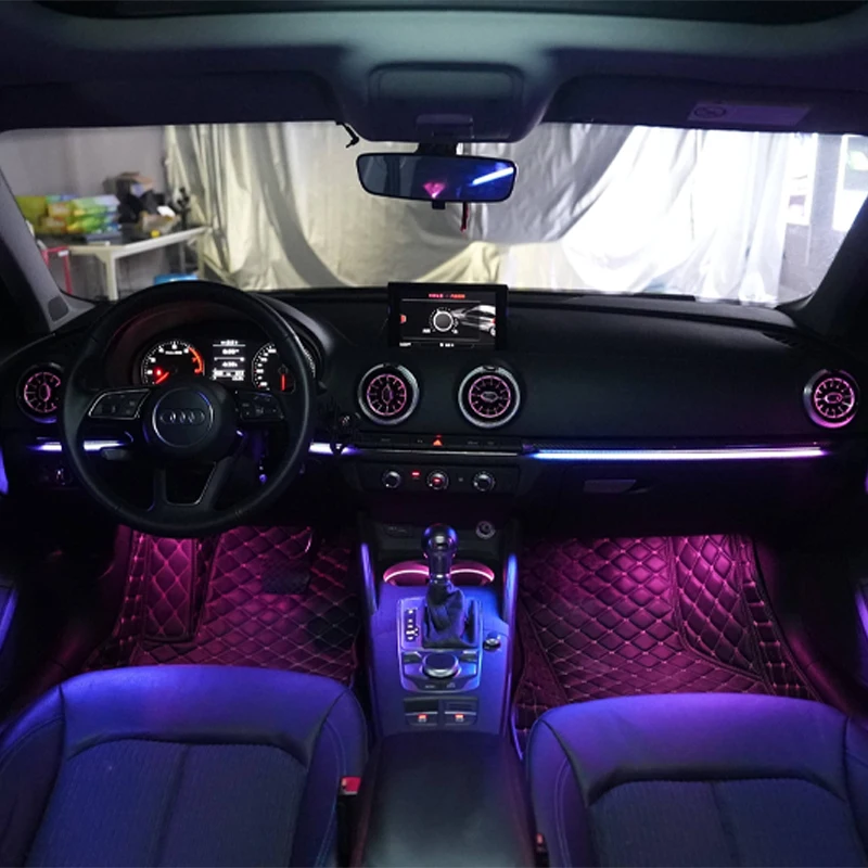 19 in 1 Ambient Lighting Car Kit For Audi A5 S5 2009-2016 Original 1:1 Car Dashboard Door Decoration Atmosphere Lamp APP Control
