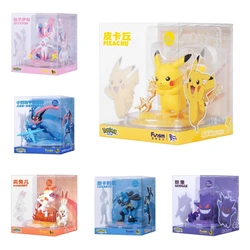 Pokemon 6 Style Genuine Lucario Pikachu Gengar Greninja Doll Model Ornament Anime Action Figure Children's Toys Birthday Gift