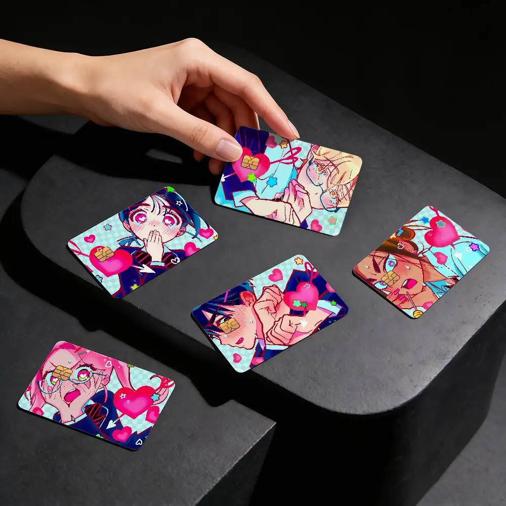 manga cute cartoon anime a-alien stage creative Bank card Sticker Covers Chip Cards Credit Card Skins Scratch protection