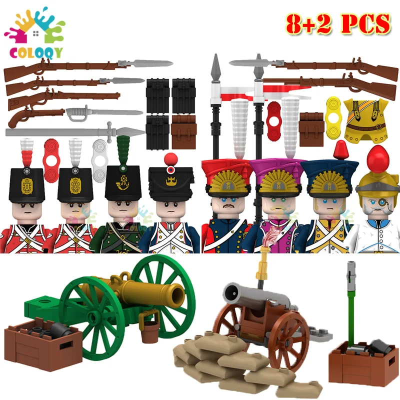 

Kids Toys Napoleonic Wars Building Blocks 10pcs/set Fusilier Guard Mini Action Figures Artillery Toys For Kids Christmas Gifts