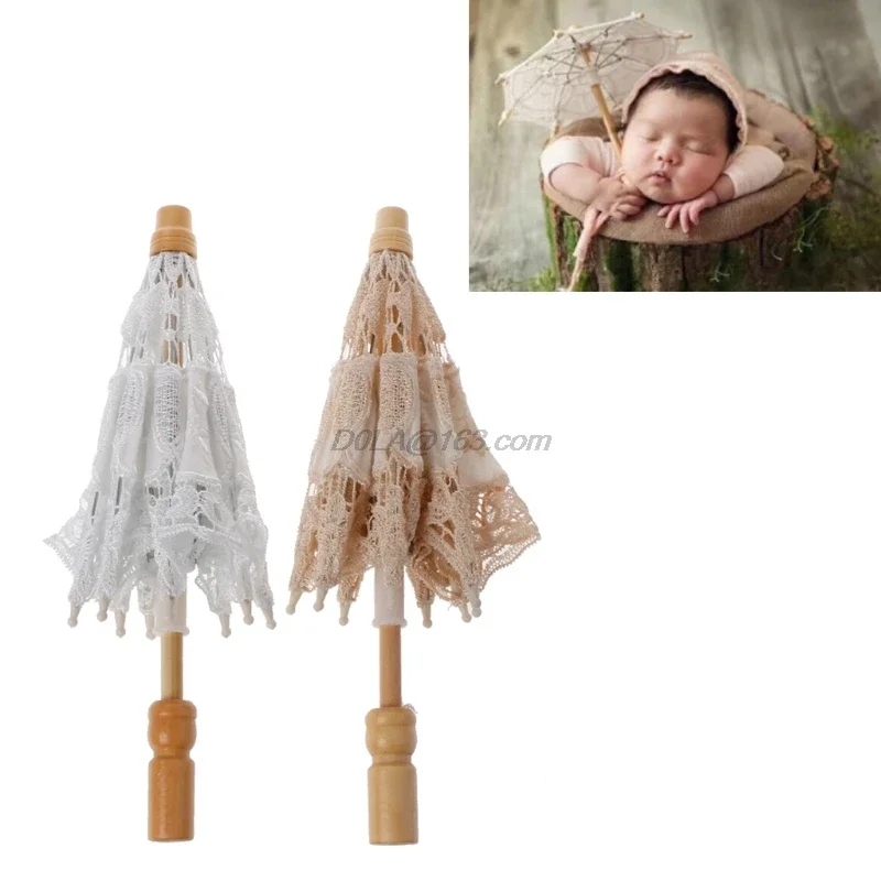 Newborn Baby Photography Props Lace Umbrella Infant Studio Photo Prop