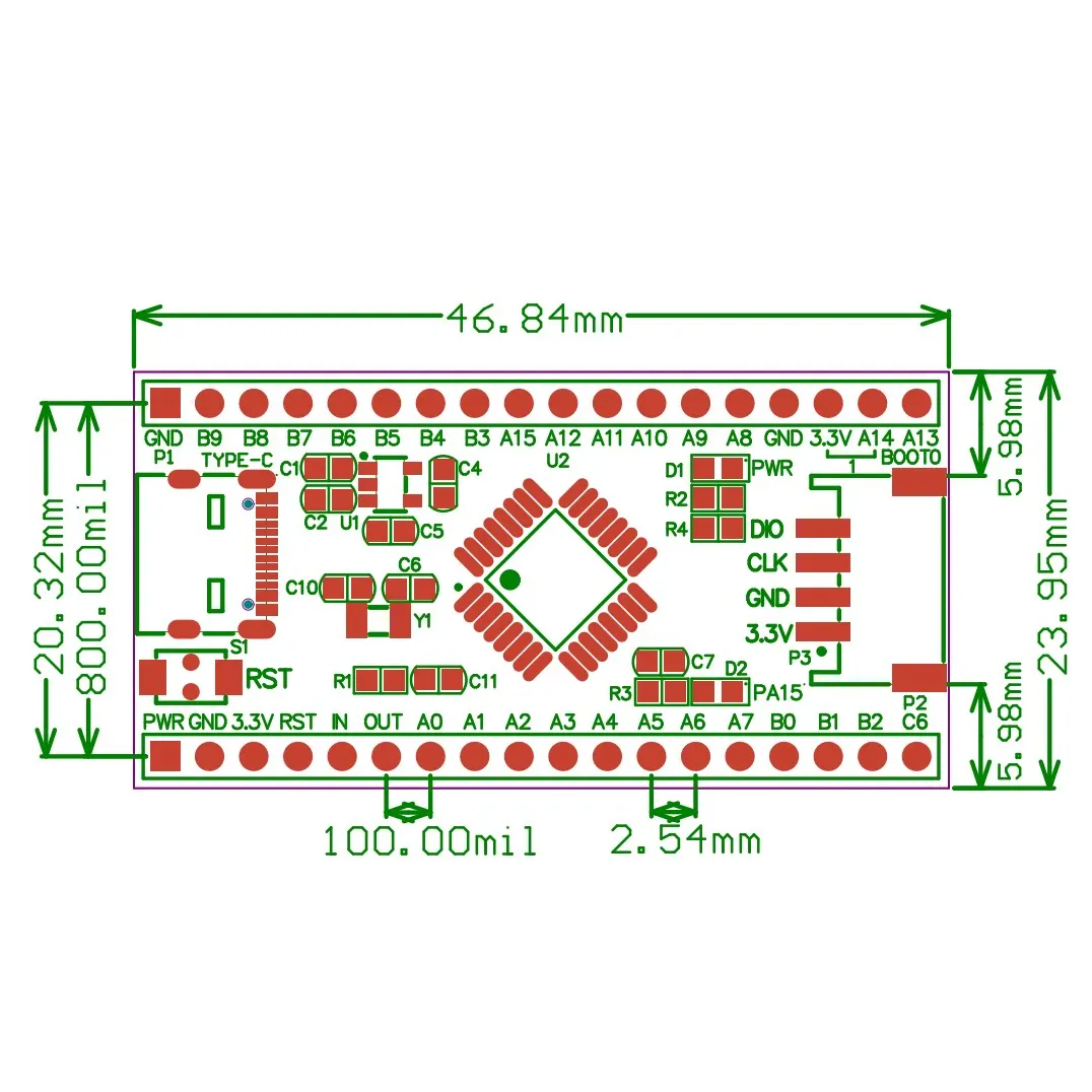 STM32G030K8T6 Core Board Development Board Minimum System Cortex-M0+STM32G030 Development Board