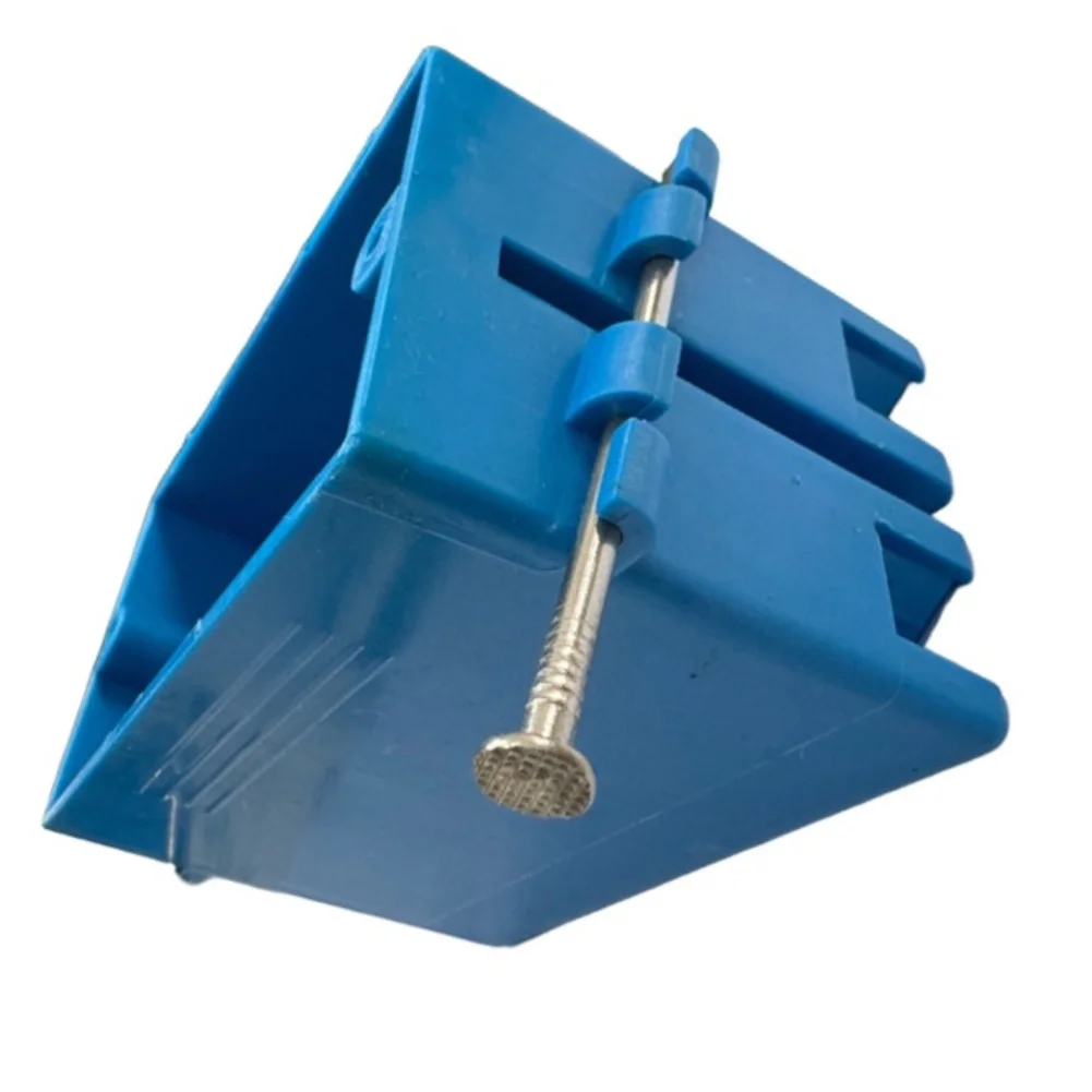 UL94-V2 Certified Blue PVC Wall Box for Recessed For Switch and Outlet Mounting 93mm x 57mm x 72mm 80mm Hole Spacing