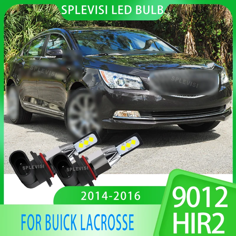 

2CPS IP67 Водонепроницаемые светодиодные лампы 9012 — чип 2525 CSP, прямая галогенная замена для Buick LaCrosse 2014-2016 2014 2015 2016