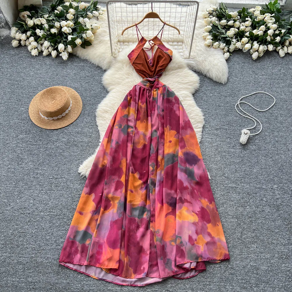 فستان عتيق مثير بدون ظهر مكشوف الأكتاف ملابس نسائية صيفية أنيقة للشاطئ فيريكور فيستدوس للإجازات #2