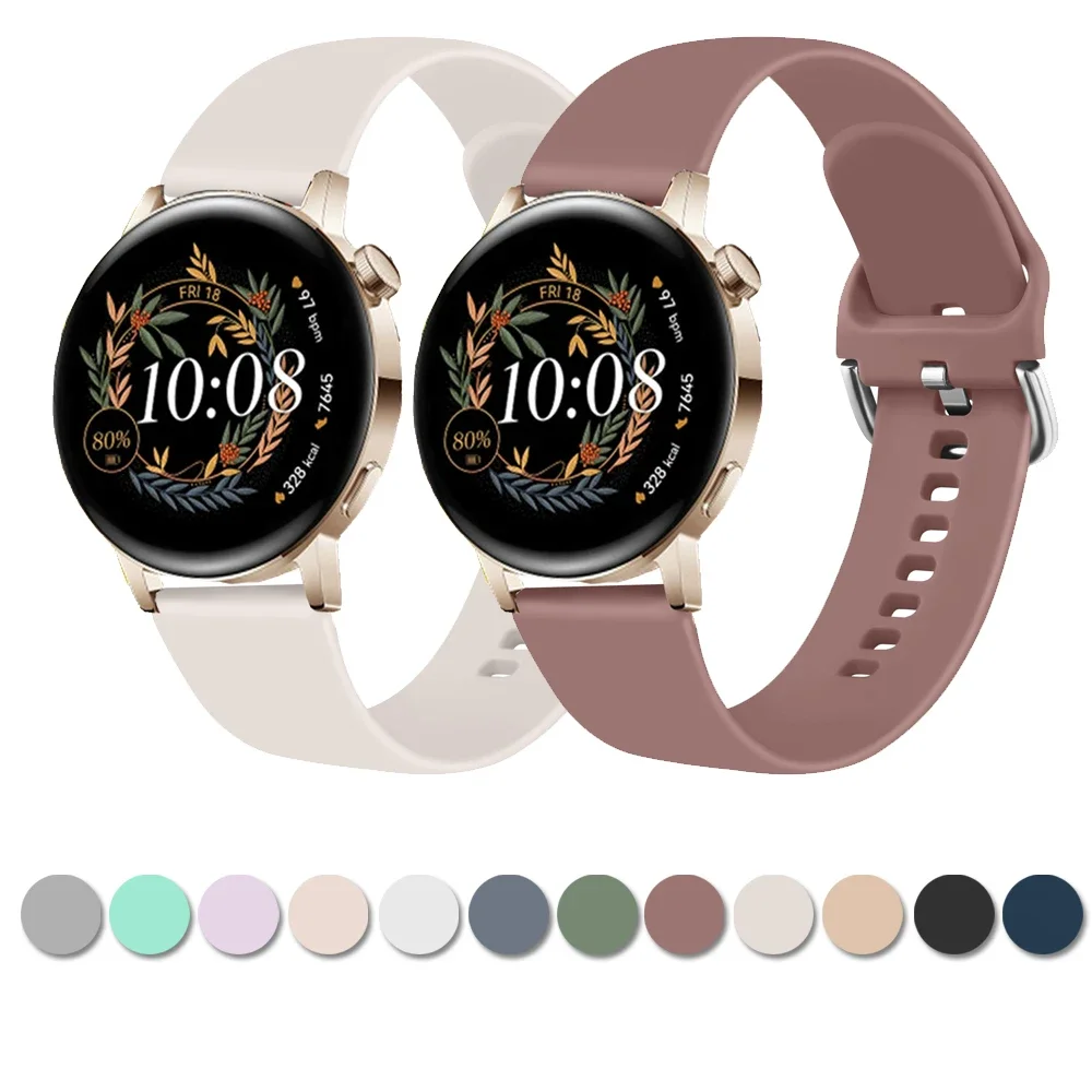 

20mm Silicone Strap For Huawei Watch GT3 GT2 42mm/Watch 2 Sport/ Band For Honor watch magic/Honor ES/Magic watch 2 42mm Bracelet