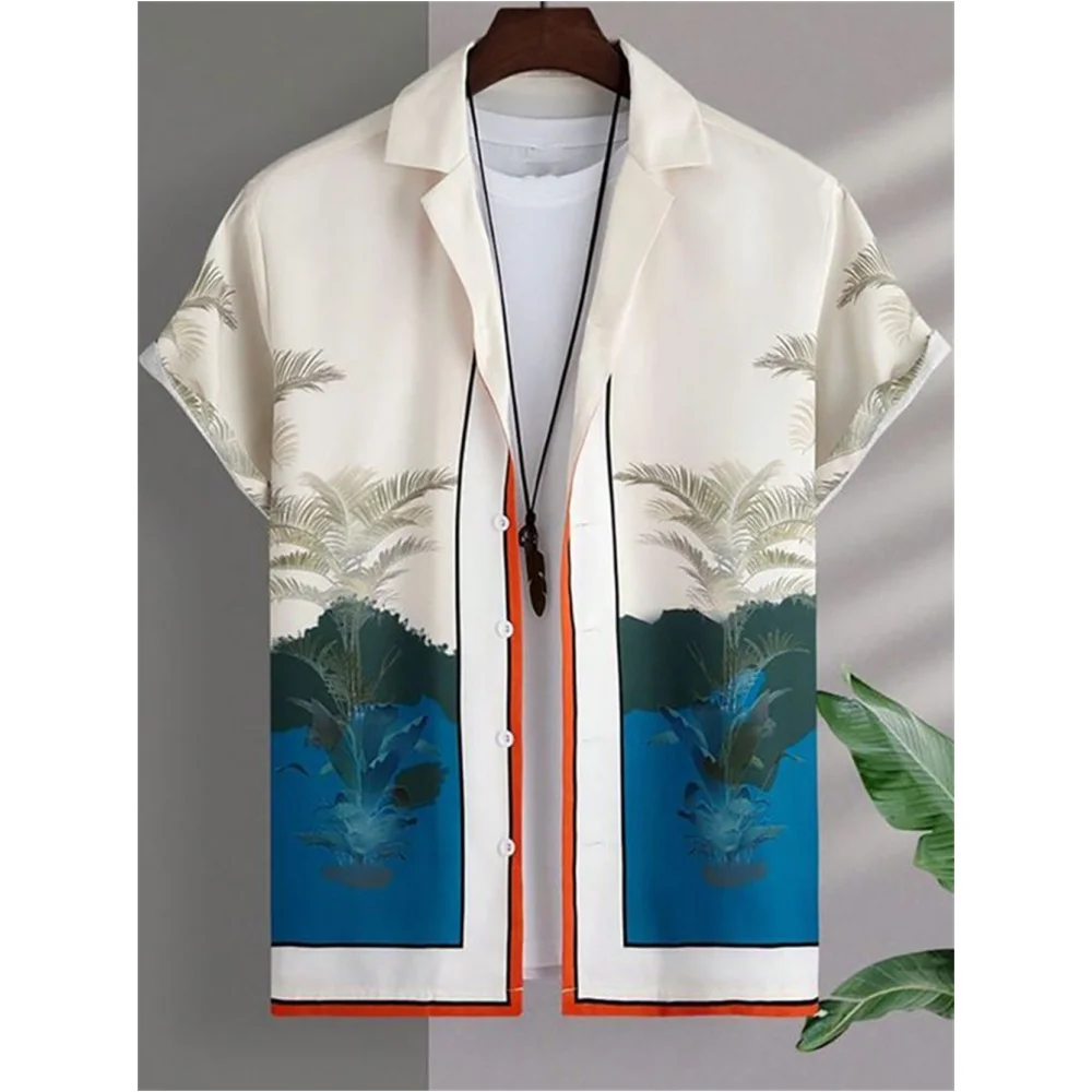 Herren Freizeit hemd Hawaii hemd Herren Sommer 3D-Druck lässig Kurzarmhemd für Herren Kleidung atmungsaktive Hemden