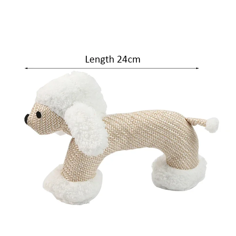 New Linen Puppy Medium Dog Toy Animals Shapes Pet Squeak Chew Toys for Small Dogs Beagle York Mascotas Accessories Monkey Horse image 2