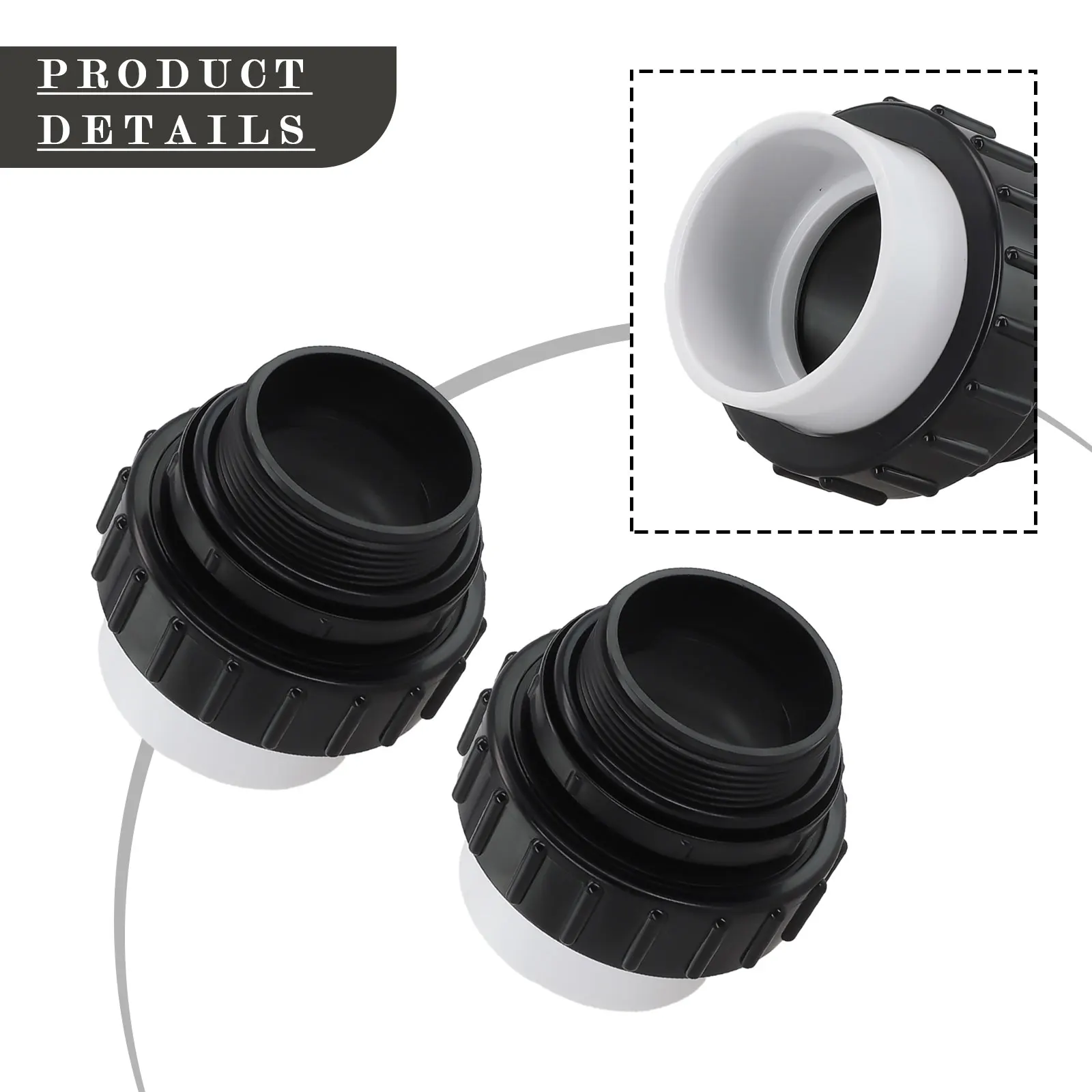 Pool Pump Adapter Union for Pentair For Whisperflo and For Intelliflo Easy to Tighten No Additional Tools Required