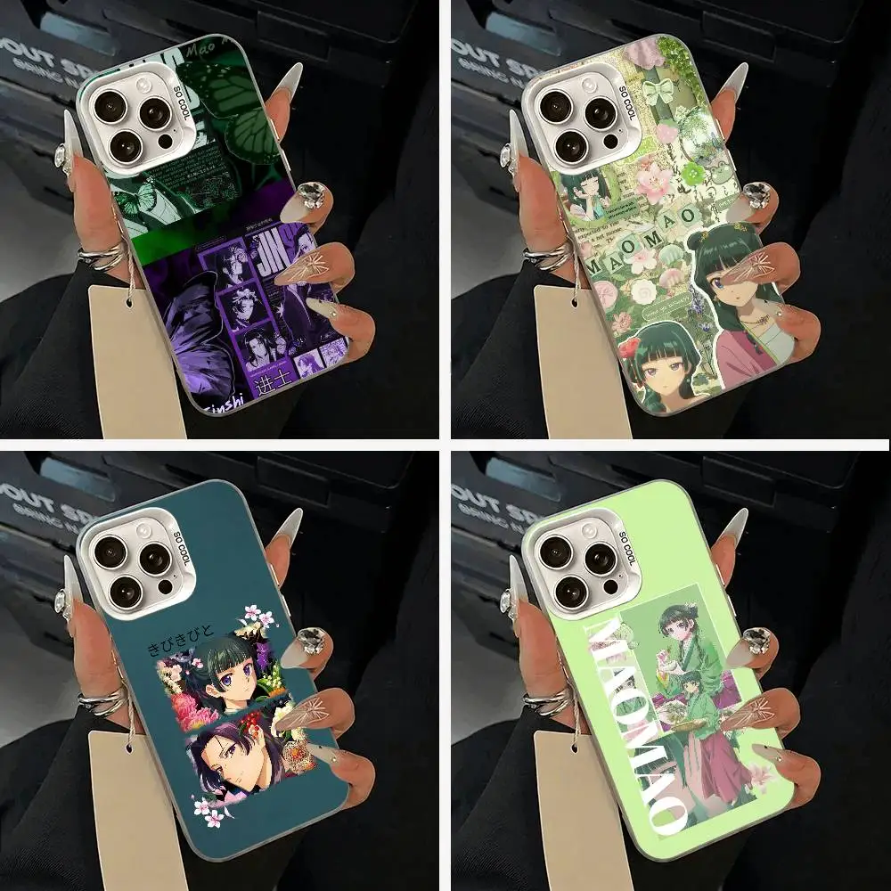 

Apothecary Diaries Maomao Phone Case For iPhone 17,16,15,14,13,12,11 Plus,Pro Max,XS,white silver phone case