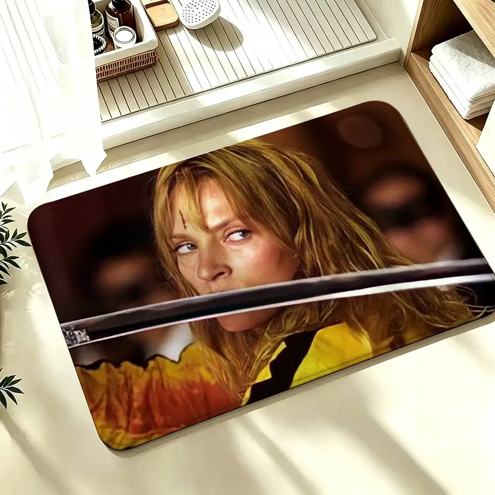 Kill Bill Movie Shower Room Absorbent Small Floor Mat Soft Comfortable Decorative Foot Mat