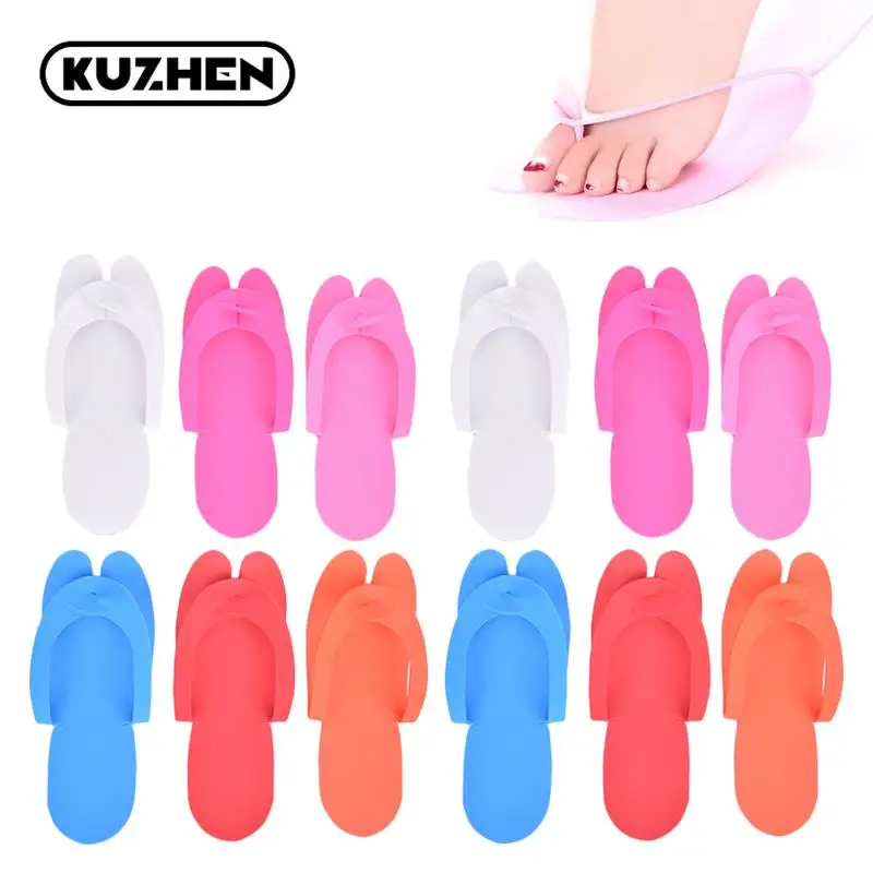 12 Pairs Disposable Foam Slippers Salon Spa Pedicure Sandals Foam Slippper