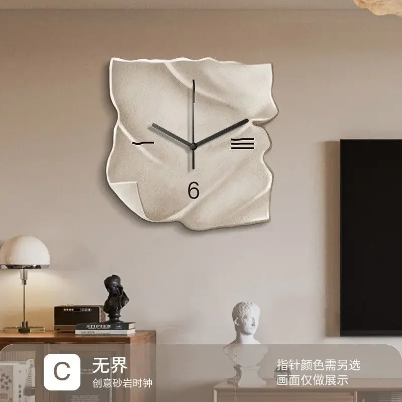 Minority Art Living Room Wall Clock Restaurant Creative Clock Decorative Painting TV Background Wall Clocks Watch