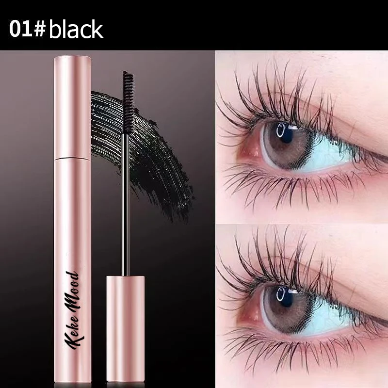Silk fiber matte eye black superfine brush eyelash extension waterproof quick dry brown black mascara curling cream