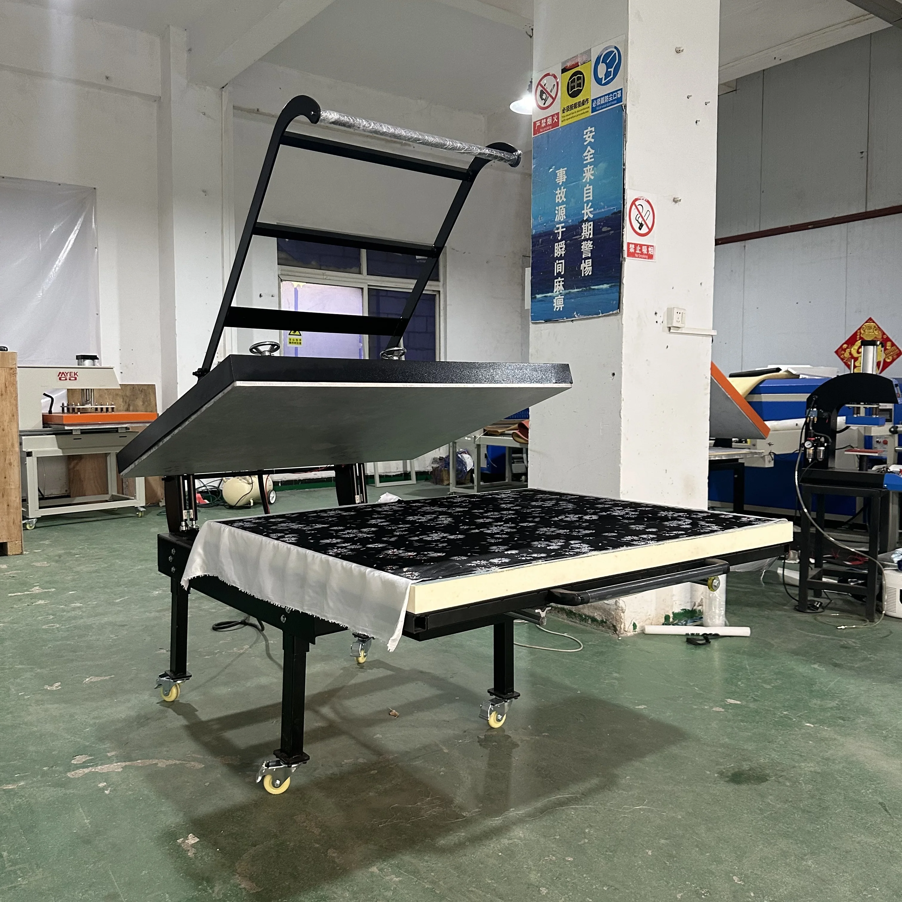 100*120CM Large Format Shell Heat Press Machine Clothes Grade Manual Shirt Flat Lime Plate Printer