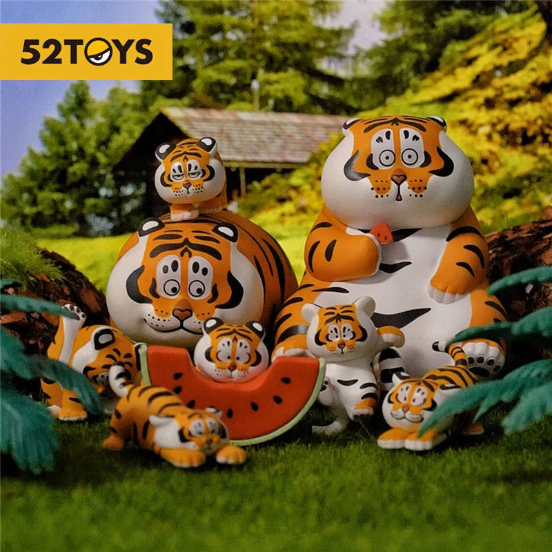 Original I Am Not Fat Tiger Panghu with Baby 2 Series Blind Box Anime Figure Doll Trendy Play Toys Kawaii Model Birthday Gift