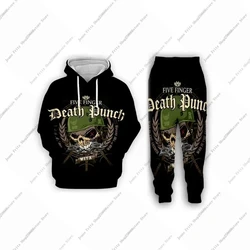 Five Finger Death Punch 3D Print Men Hoodies/Tracksuit Fashion Autumn Winter Kids Clothing Suit Casual Long Sleeve Jogging Suits