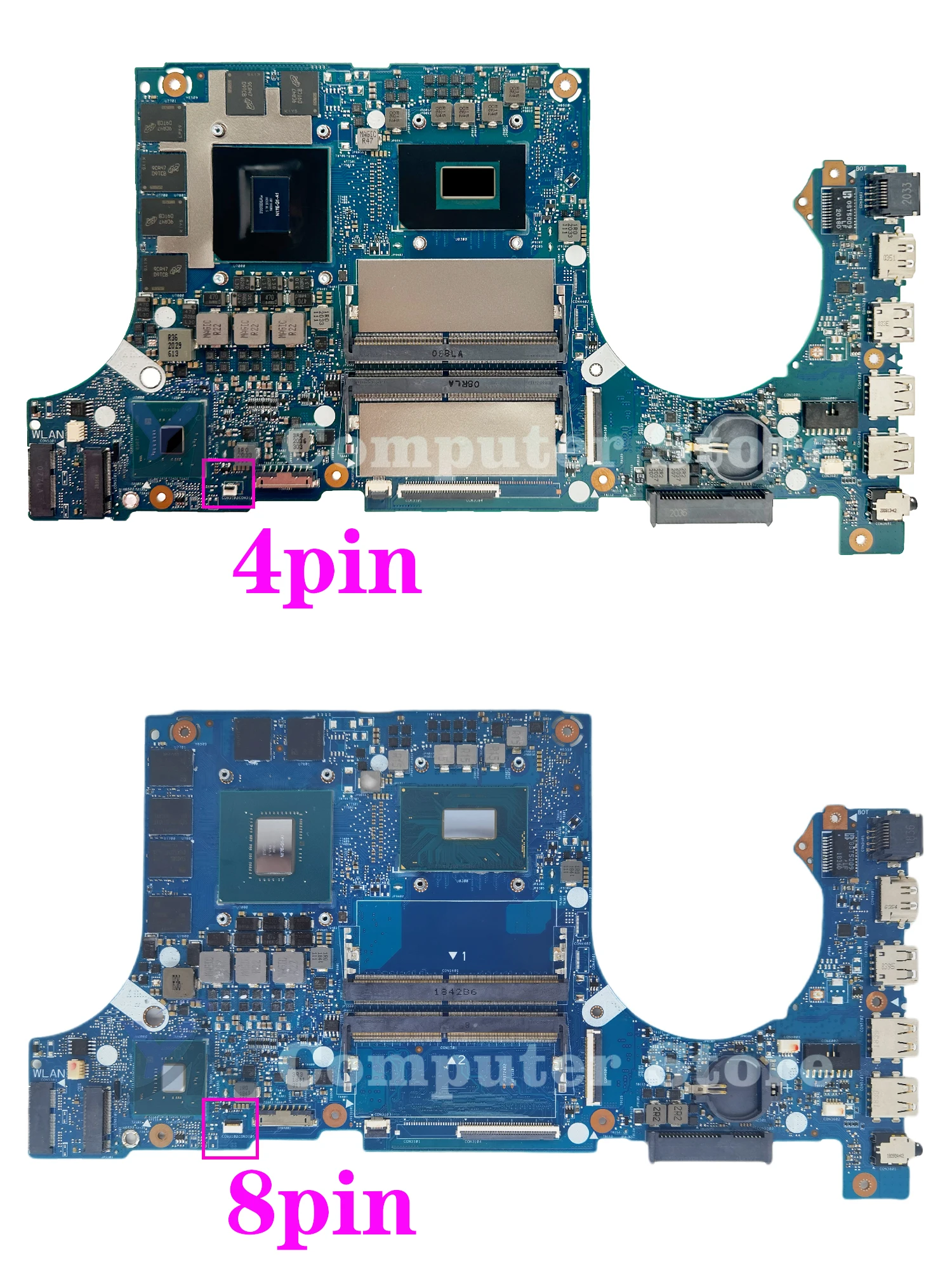 Imagem -03 - Placa-mãe do Portátil para Asus Fx505g Mainboard para Asus Fx505gm Fx705g Px505g Mw505g Fx86f i5 i7 8th Gen Gtx1060-v3g V6g Teste 100