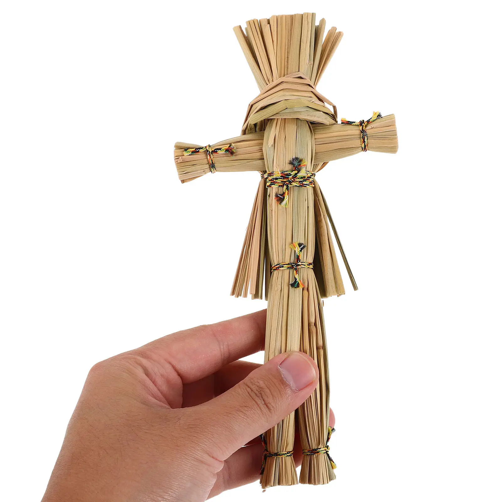 

Halloween Scarecrow Straw Craft: Handmade Rustic Fall Decoration for Autumn Garden Outdoor Display - Spooky Party Prop -