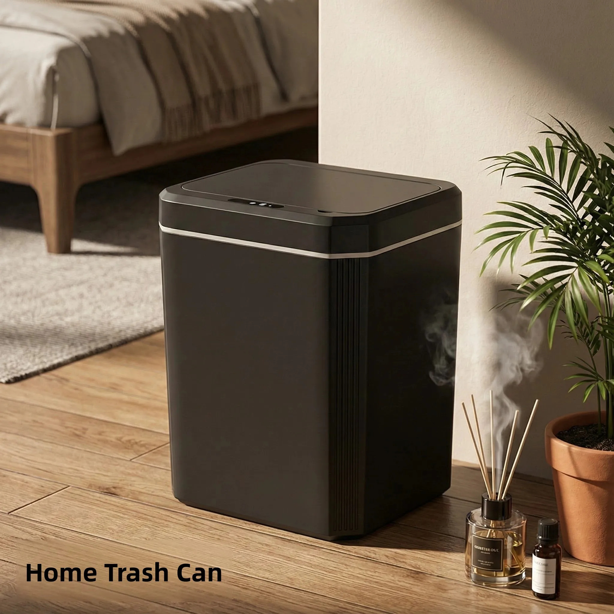 

Smart Large Capacity Trash Can with Built-In Light Automatic Induction Home Use Dustbin Intelligent Waste Bin Household Clean...