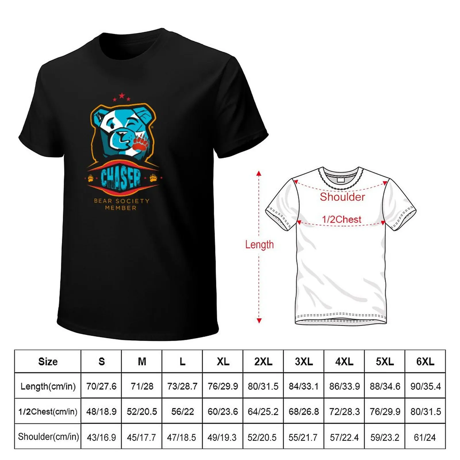 ROBUST BEAR SOCIETY 13 CHASER T-Shirt Anti-Fade Casual Tee Shirt