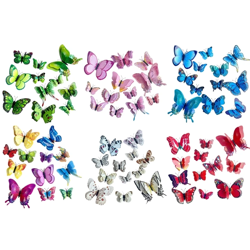 24Piece Butterfly Cake Toppers Cake Decorations for Birthday Wedding Decors Cake Insert Dropshipping