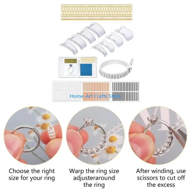Y3NA 71Pcs Rings Size Adjuster Rings Guard Clip Invisible Tightener Rings for Women