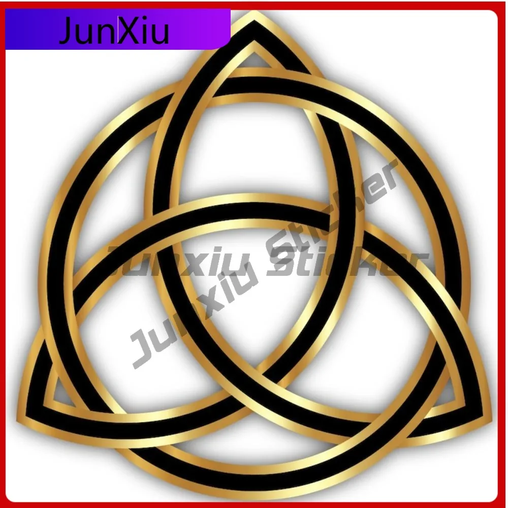 

Gold Celtic Triquetra Symbol Vinyl Sticker Waterproof Decal Styling Scratch-proof Accessories Motorcycle Stickers For Car Bumper