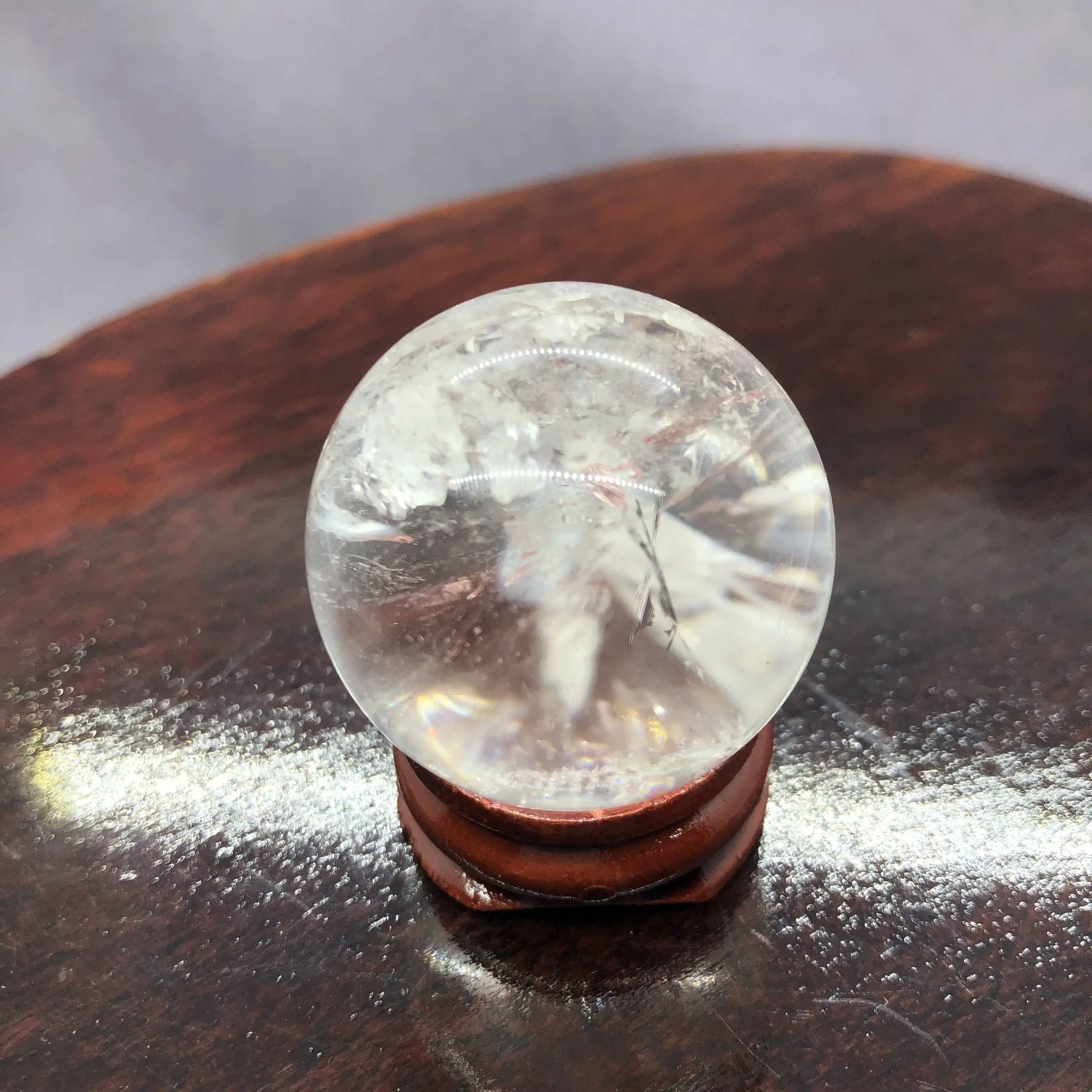

3.2-4cm White Quartz Ball Natural Stone Diy Decoration Crystal Speculum