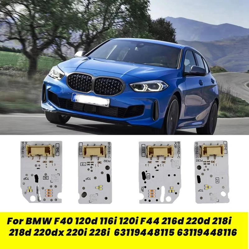 

1 компл./4 шт. светодиодный чип фары для BMW F40 F44 2019-2023, модуль белых дневных ходовых огней 6311944811563119448116