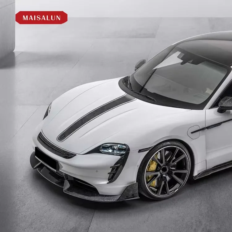 25High Performance Tune M Style Forged Carbon Fiber Body Kit for Porsche Taycan Turbo With Front Lip Rear Diffuser Side Skirts