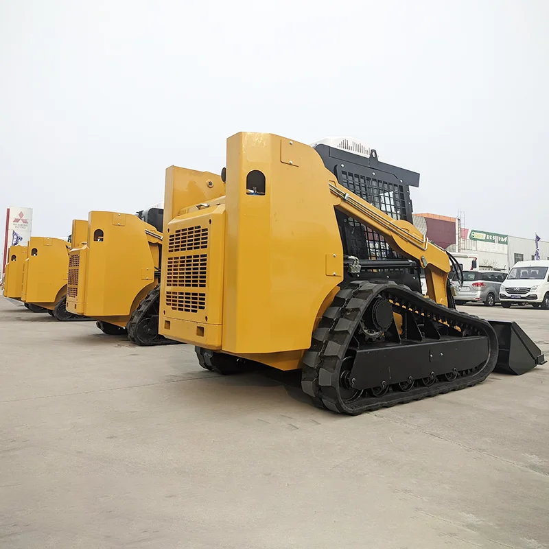 

Earth-moving Machinery 1 Ton Skid Steer Loader Backhoe Loaders Machine Customized Tracked Skid Steer Loaders Free Shipping