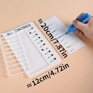 الخطة الأسبوعية للأطفال قطعة أثرية من الانضباط الذاتي طلاب المدارس الابتدائية الساعة المنزلية على المكتب التعلم اليومي الانضباط الذاتي أفضل 12 مخطط مدرسة مبيعات - رقم 4