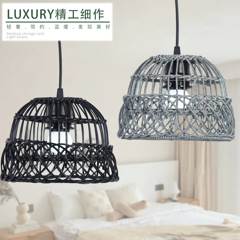 

Креативный абажур, освещение в стиле бохо, уникальный бумажный шикарный абажур, декоративный подвесной тканый светильник, художественный светильник ручной работы