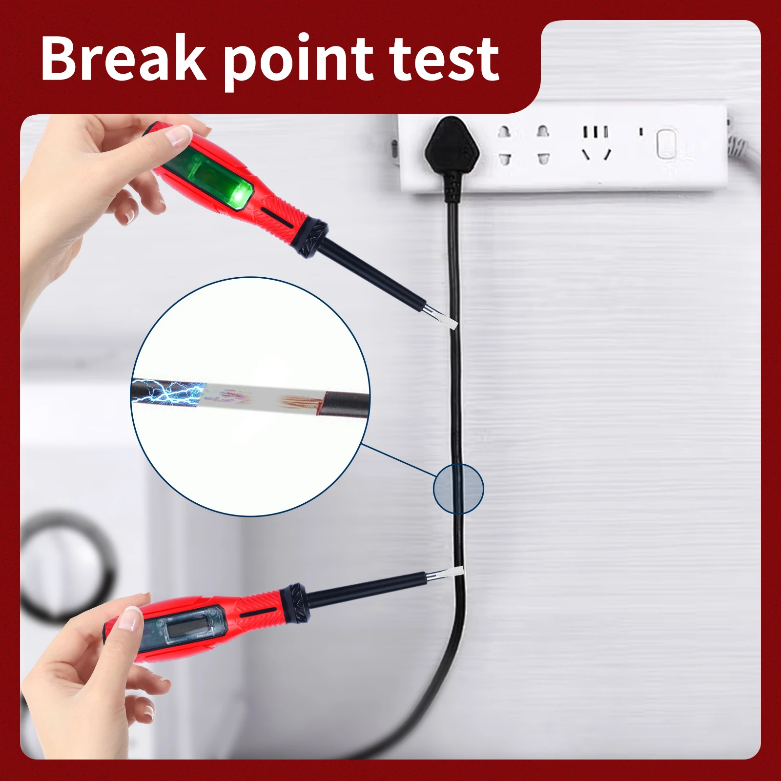 Non-contact Voltage Tester Screwdriver 12-220V Induction LCD Display Screen Voltmeter Detector Electrical Pen Voltage Indicator