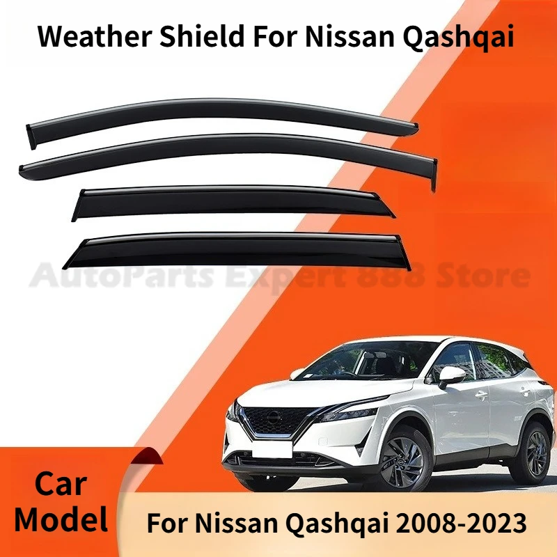 

Дефлекторы окон (ветровики) для Nissan Qashqai 08-23: Защита от дождя и ветра, накладки на окна, козырьки-накладки на лобовое стекло