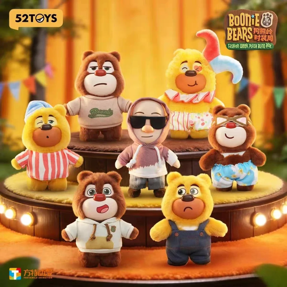 

52TOYS Boonie Bears Fashion Week Blind Box Kawaii Doll Pendant Anime Peripherals Desktop Decoration Trendy Surprise Bag Toy Gift