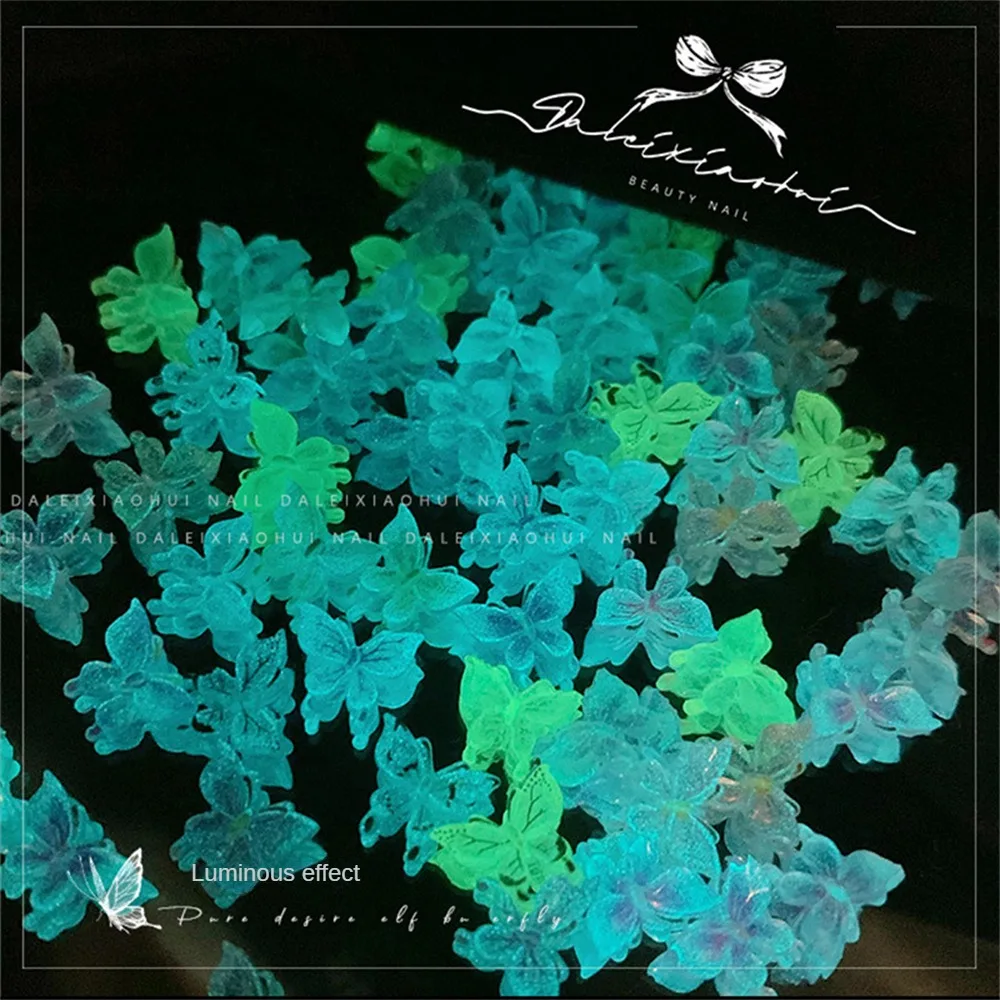 독특한 매니큐어 스팽글, 눈길을 끄는 송진 장신구, 다채로운 패션 나비 네일 쥬얼리, 3D 송진 나비 네일 도구