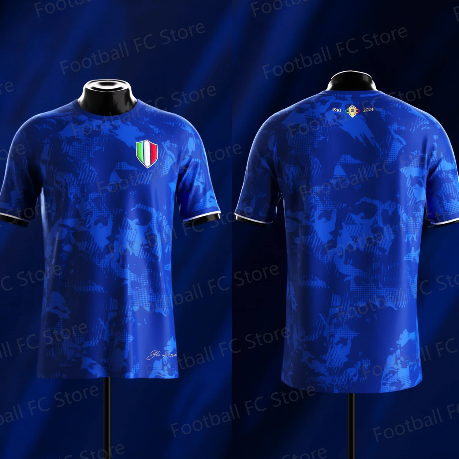 The Gli Azzurri 2024 New Arriavl Summer swimwear Soccer Special limited Edition Jersey Oversized Champion Jersey