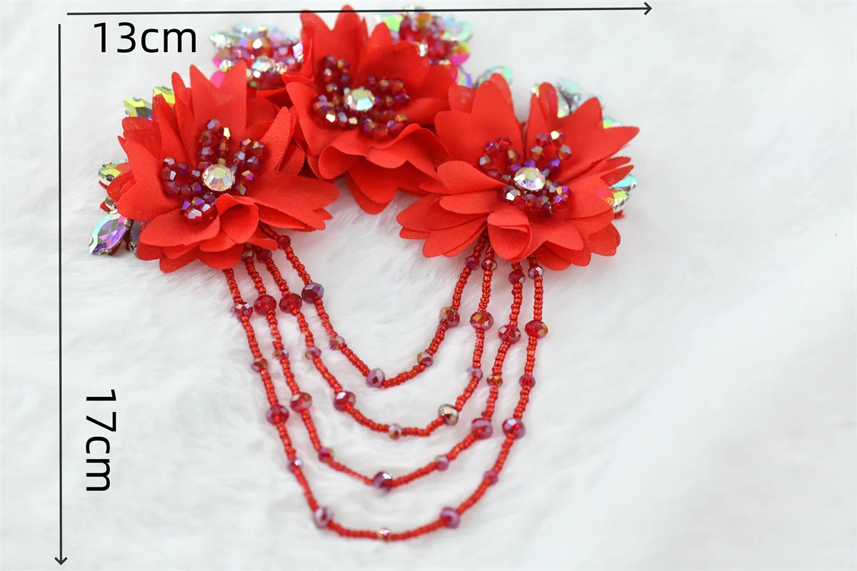 1 pcs Fringe Rhinetones Brooch Pin Corsage Collection Perfect for Dancing Celebration Clothes Crafts
