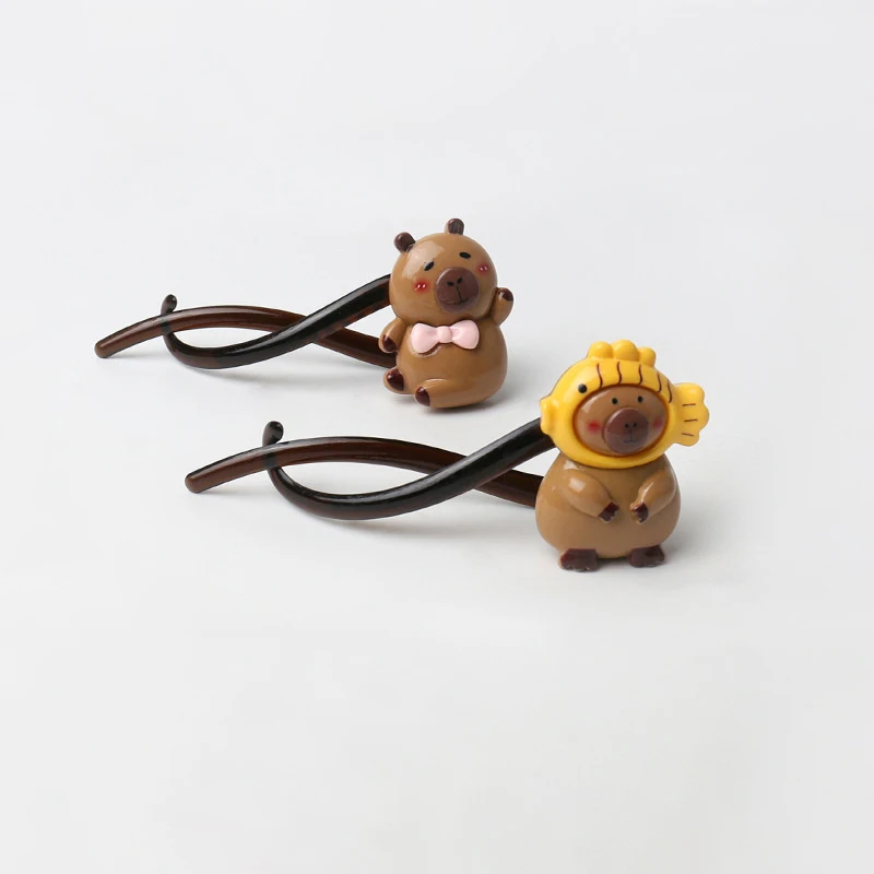 Cartoon Cute Creative Capybara Hairpin For Women Girls Sweet Versatile Animal Hair Clip Funny Kawaii Hair Accessories Gifts