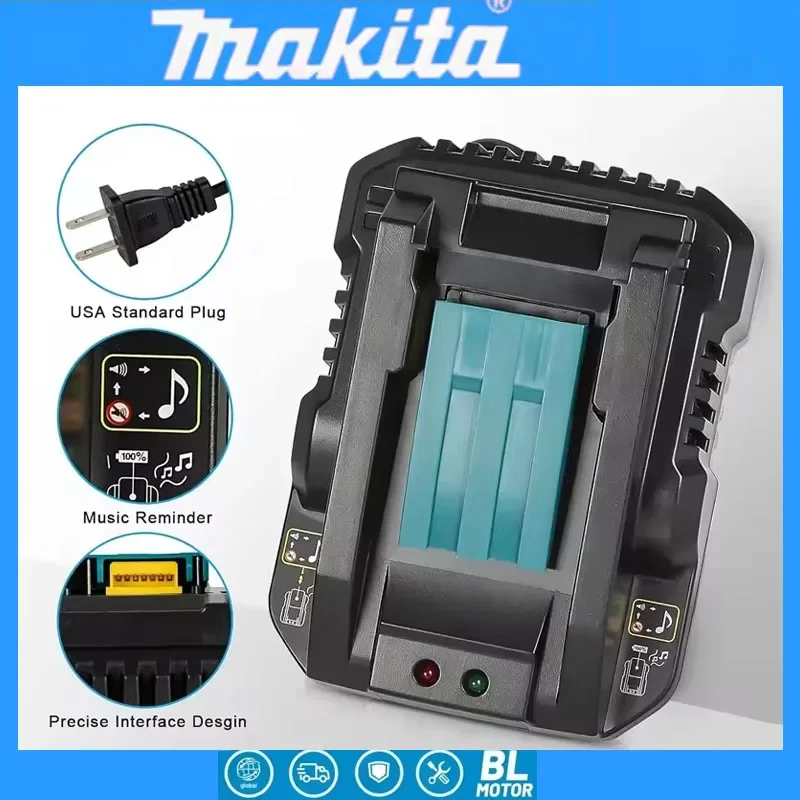 

Makita DC18RC 18V Drill Battery Charger 3/4A Li-ion Charger for Makita Bl1830 Bl1430 14.4V 18V Power Tool Battery EU/US Plug