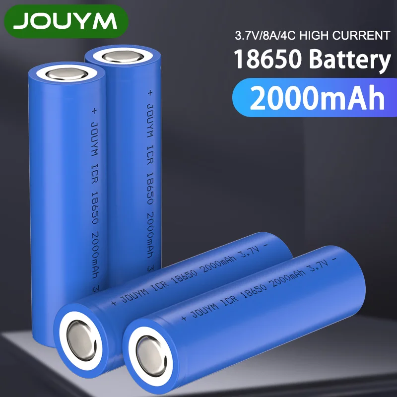 Batterie au lithium aste, cellule 18650 V, 2000mAh, ICR18650, 3.7