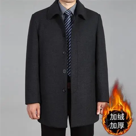 New Arrival Autumn and Winter Style Men Boutique Woolen Coat High Quality Trench \'s Leisure  Blends  Jacket M-4XL