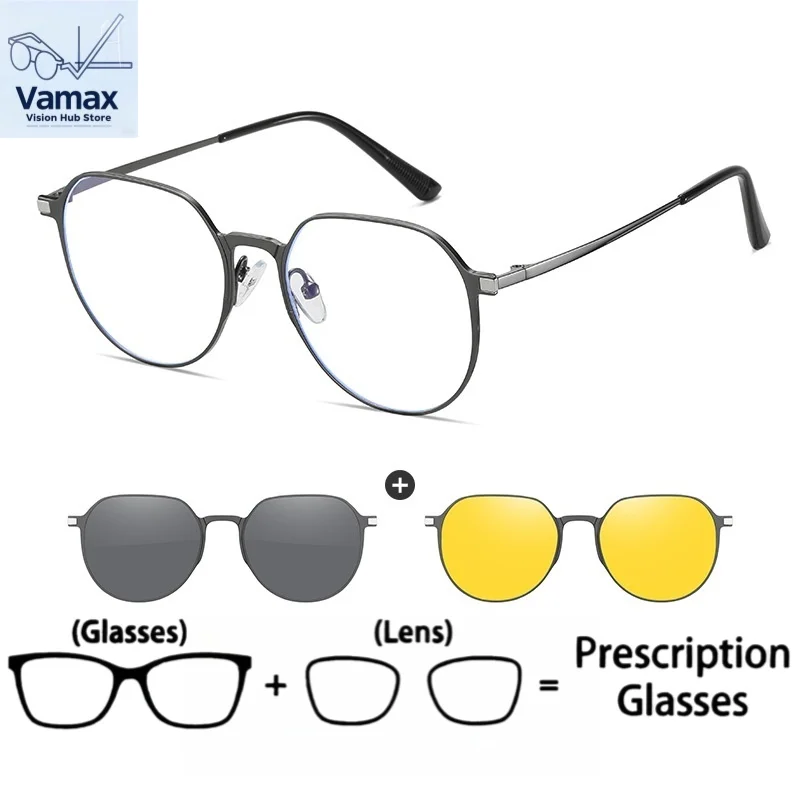 

VAMAX Polarized Sunglasses UV Protection Magnetic Clip On Prescription Ready