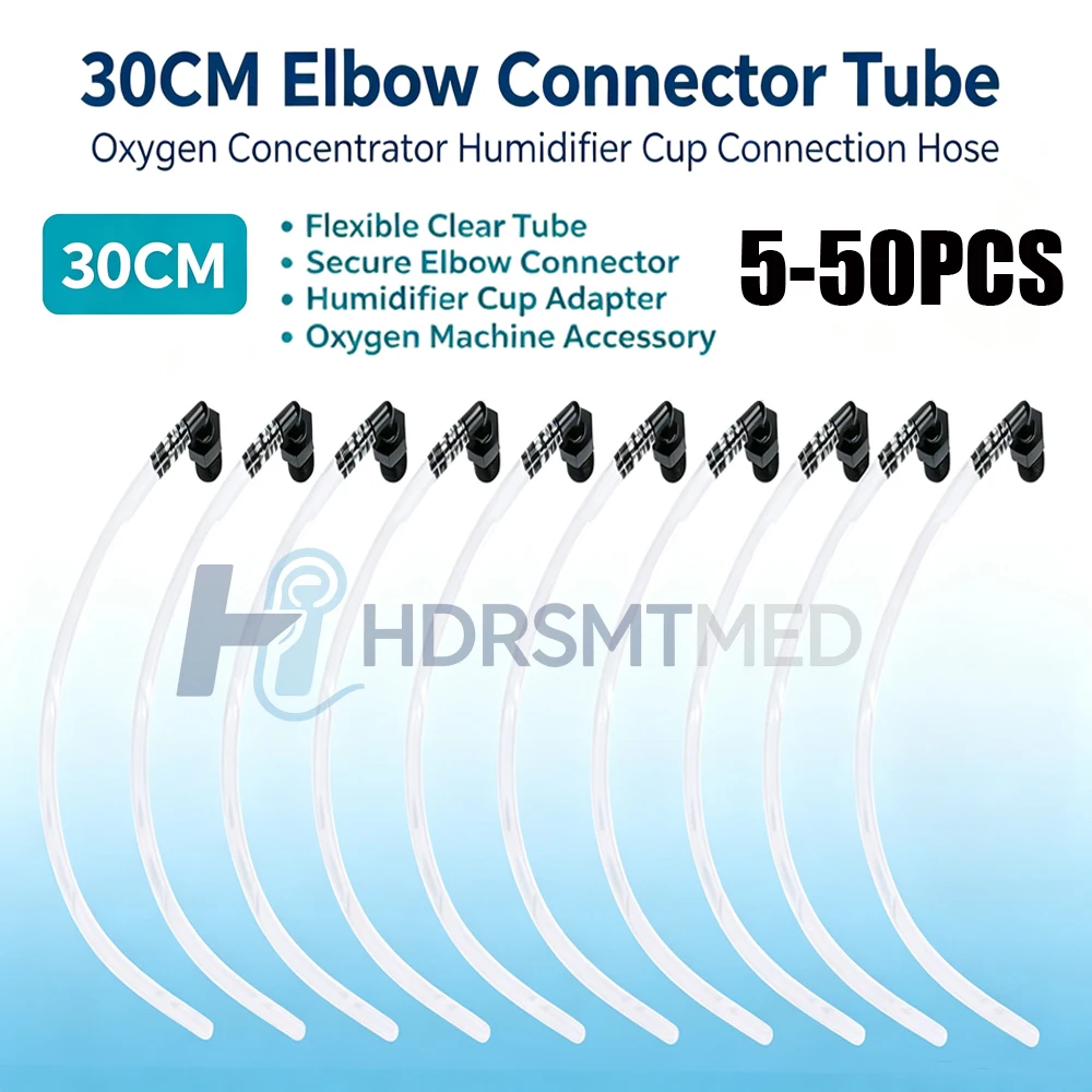 5-50PCS Humidifier Tubing Connector Adapter 30cm Oxygen Generator Humidifier Cup Replacement Part Health Care Tool Accessories